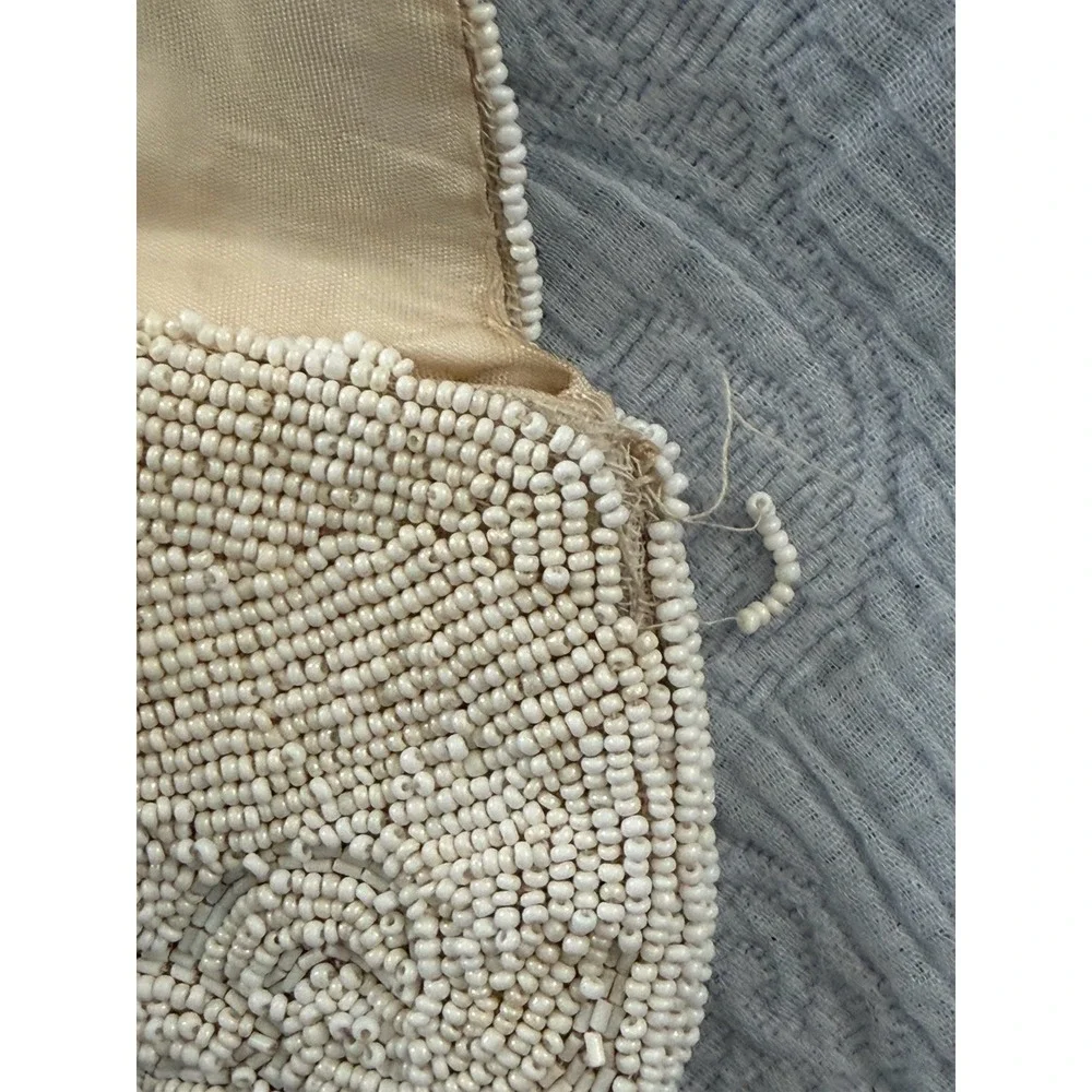 Made In France Hand Made Beaded Evening Bag Purse Vintage